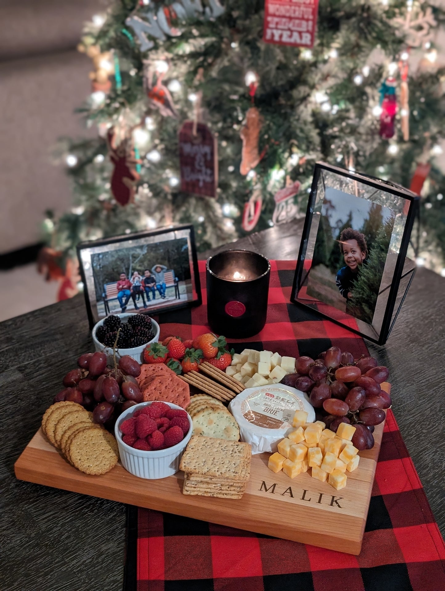 Cherry and Maple Striped Charcuterie & Cutting Board