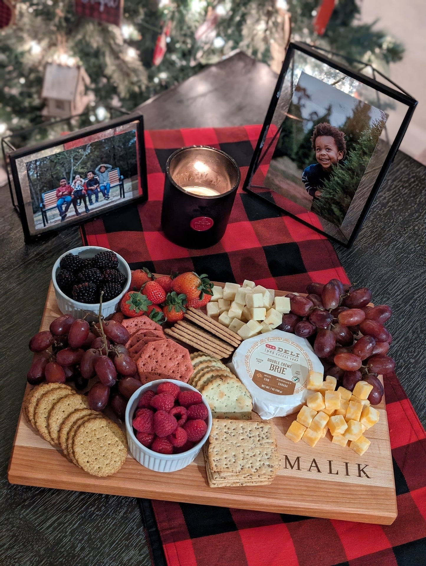 Cherry and Maple Striped Charcuterie & Cutting Board