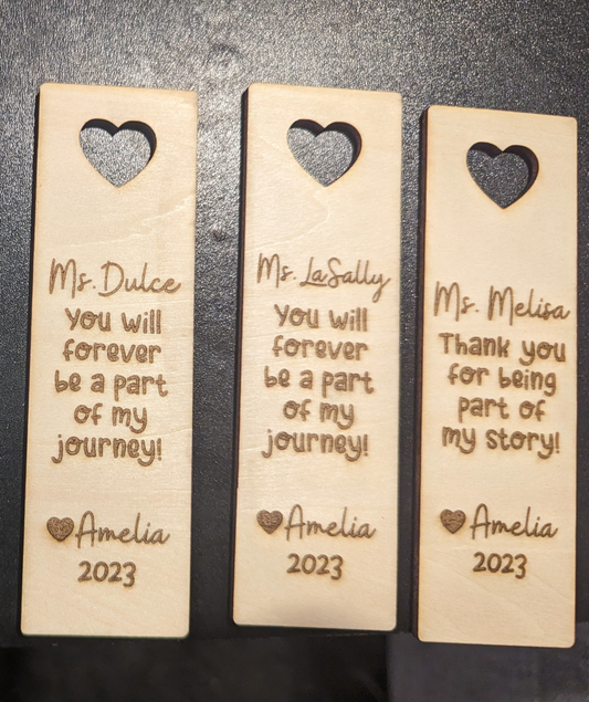 Personalized Wooden Bookmarks